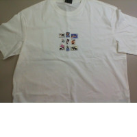 Men's beige T-shirt with a pattern ADIDAS