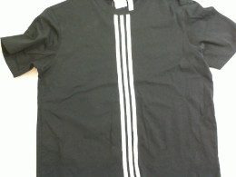 Men's T-shirt black with white stripes ADIDAS