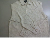 Men's beige knitted shirt H&M