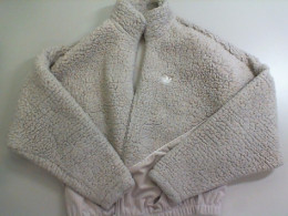 Women's beige short jacket with zipper ADIDAS Women's beige short jacket with zipper ADIDAS