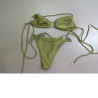 Bikini swimsuit with strings, green