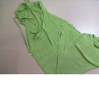 Long women's dress, with ties, green Long women's dress, with ties, green