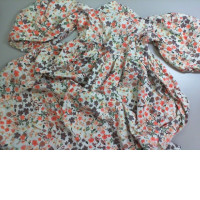 Dress with full skirt, orange