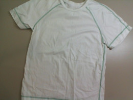 White T-shirt with green seams