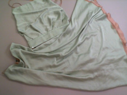 Silk set, Skirt+Top with open back, green