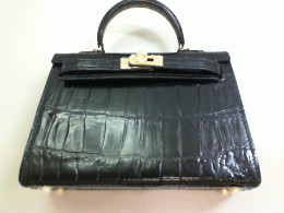 Women's leather bag, small, long strap included
