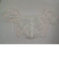 White women's T-shirt with buttons size M