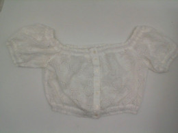 White women's T-shirt with buttons size M