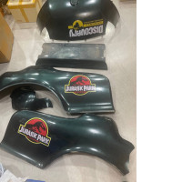 Set of JURASSIC PARK bumper trims for golf carts