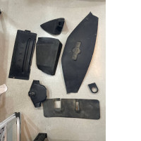 Set of plastic inserts for golf cart door, trunk, steering wheel and turn signal