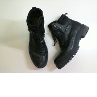 Men's high lace-up shoes, black