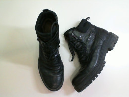 Men's high lace-up shoes, black