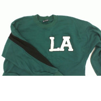 Green women's ZARA longsleeve with LA print