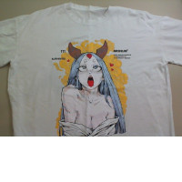 White T-shirt with anime pattern, Japan