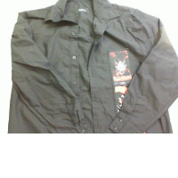 Men's shirt, black with stripes, Japan