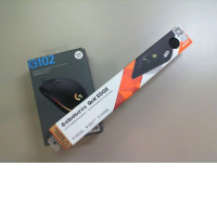 Set for computer, mouse pad + wired mouse