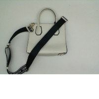 White MK women's hand bag with black strap