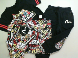 Children's clothing set, black warm pants + 2 T-shirts