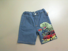 Denim shorts for boys, with dragon sticker