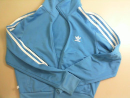 Sports jacket with zip, blue ADIDAS