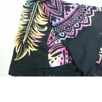 Bedspread, black with a bright pattern, 2/2 meters