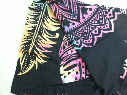 Bedspread, black with a bright pattern, 2/2 meters