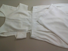Women's overalls, long trousers, white Women's overalls, long trousers, white