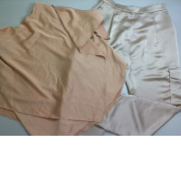 Women's set, blouse+pants, brown