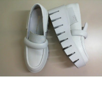 Women's closed shoes with high soles, gray, size 38