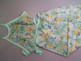 Women's short dress with ties, green Women's short dress with ties, green