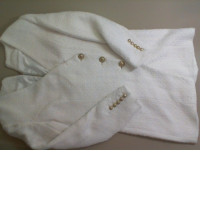 Women's cardigan, white with buttons Women's cardigan, white with buttons