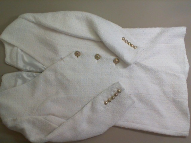 Women's cardigan, white with buttons Women's cardigan, white with buttons