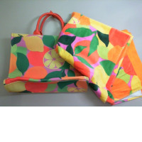Beach bag+towel set, bright color