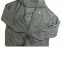 Sports jacket with a hood, with a zipper, black