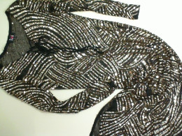 Evening dress, long, decorated with sequins