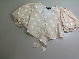 Women's top with buttons, beige