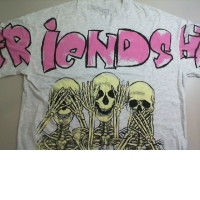 Gray T-shirt with skeletons