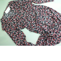 Women's dress, with buttons, black with flowers, long sleeves UniQlo Women's dress, with buttons, black with flowers, long sleeves UniQlo