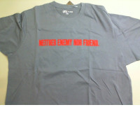 T-shirt gray with red lettering size XXl