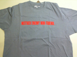 T-shirt gray with red lettering size XXl