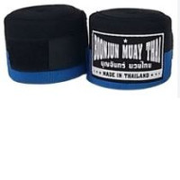 set fo Boonjun Muay Thai Elastic Cotton Handwraps blue (2pcs/set)