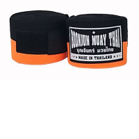 set of Boonjun Muay Thai  black&orange (2pcs/set)