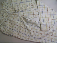 Men's lightweight cotton trousers, checkered Men's lightweight cotton trousers, checkered