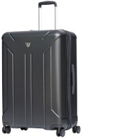 The suitcase on wheels is grey 50/37/24 The suitcase on wheels is grey 50/37/24