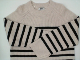 white&black striped sweater