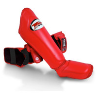 Twins Shin Guards for Muay Thai, SGL10 Red 