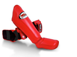Twins Shin Guards for Muay Thai, SGL10 Red 