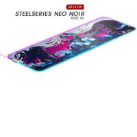 neo noir black pink mousepad