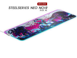 neo noir black pink mousepad