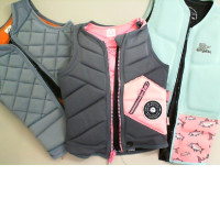 Set of 3 zip-up sports life jackets, not new